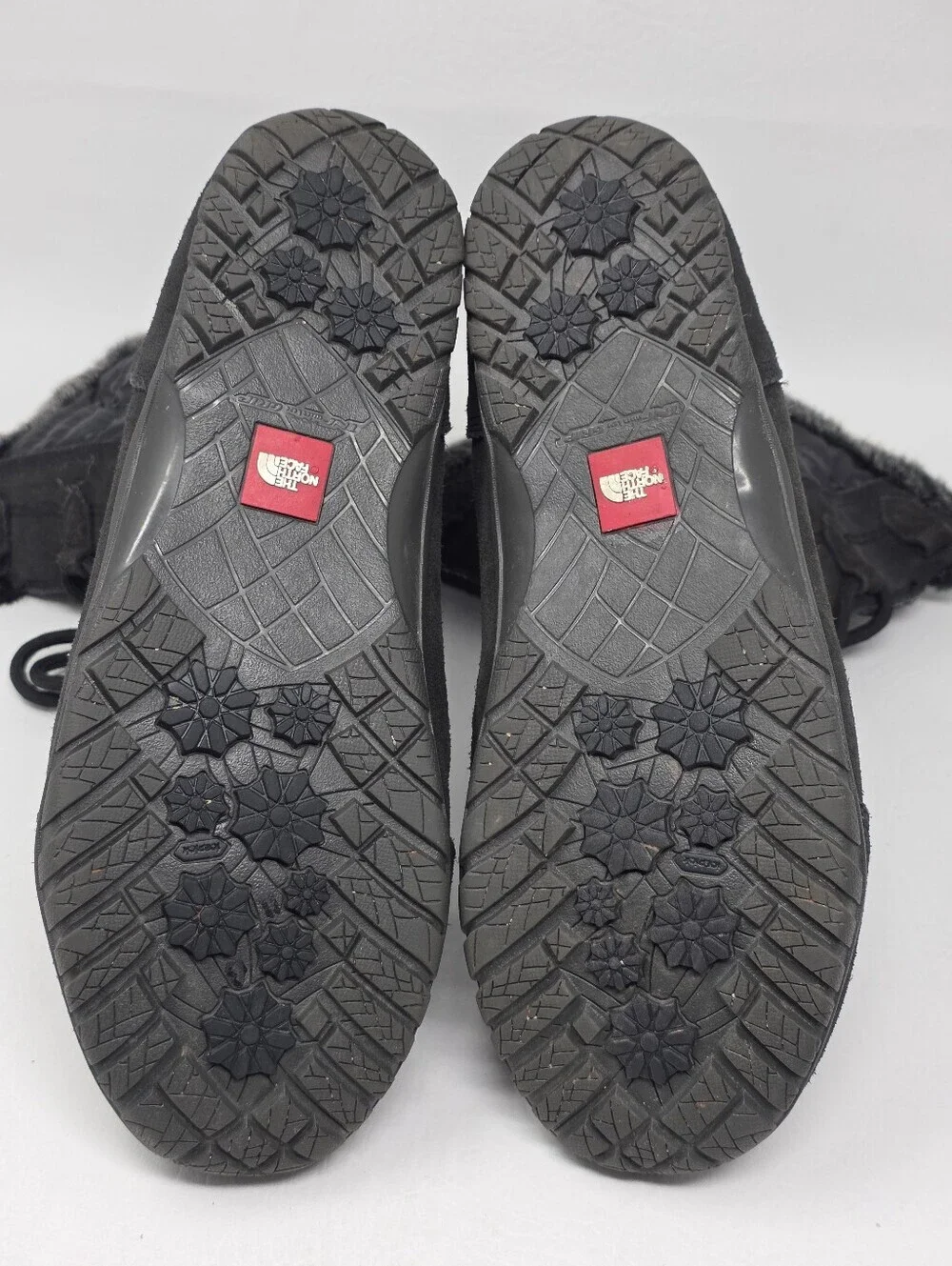 The North Face Snow Boots Black Waterproof Primaloft Faux Fur Winter Womens Sz 8
